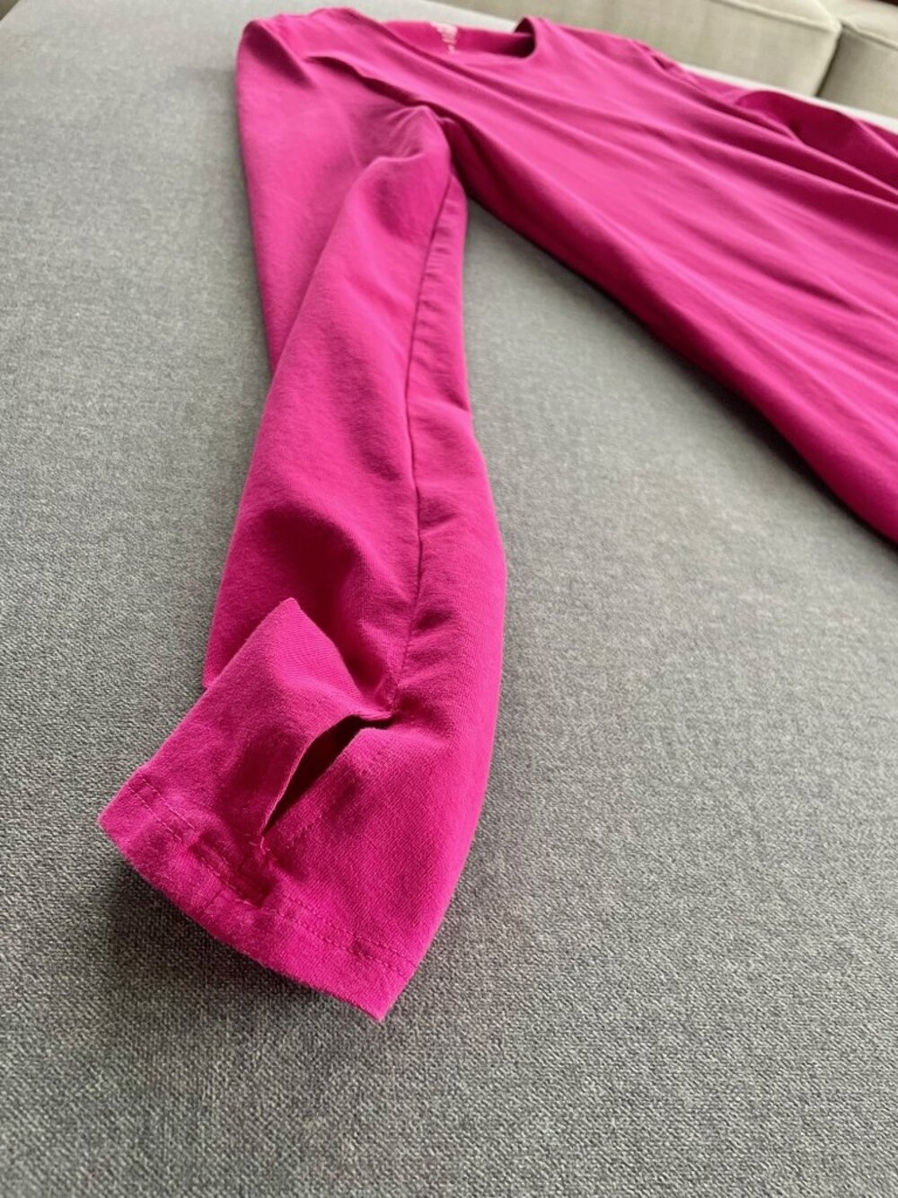 Hot Pink/Fuscia Long Sleeve Mini Long Sleeve Dress XS - Picture 10 of 11